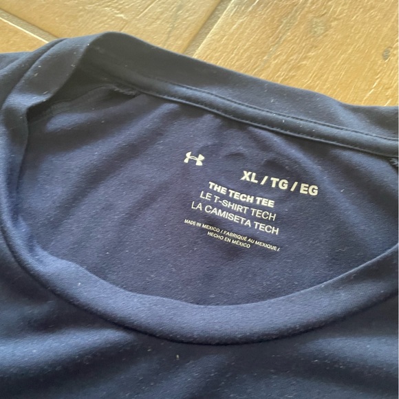 Under Armour The Tech Tee Navy Short Sleeve Shirt Men's XL - Picture 3 of 7